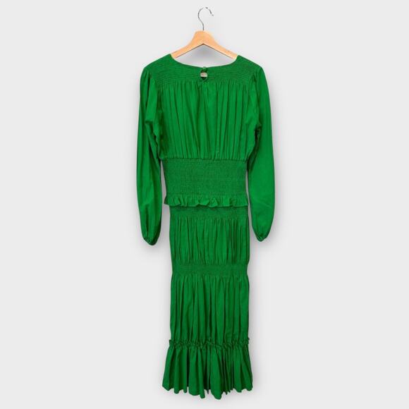 Oríré Gale Smocked Long Sleeve Tiered Maxi Dress Size US/4 - Picture 5 of 14